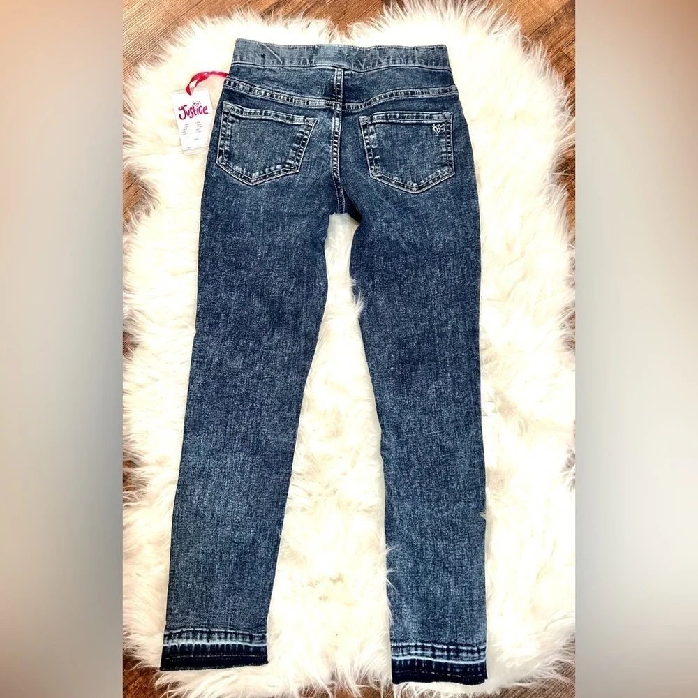 GIRL’S JUSTICE MEDIUM DARK WASH SKINNY JEANS | SIZE 10 | NWT